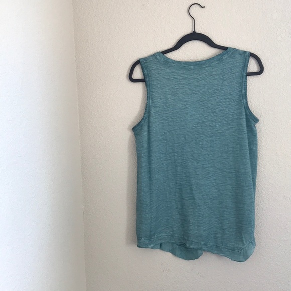 Blue asymmetric tank top - Picture 2 of 4